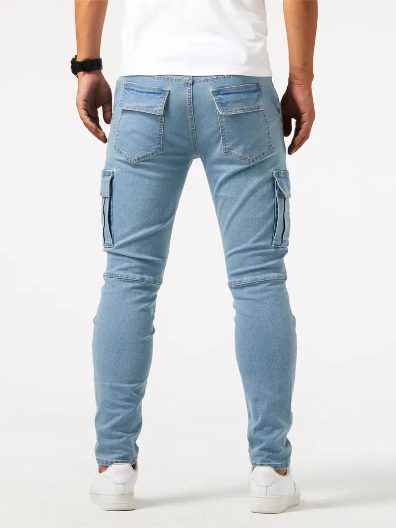 Heren cargo broek stretch denim – Tijdloze jeanslook met functioneel comfort voor elke dag