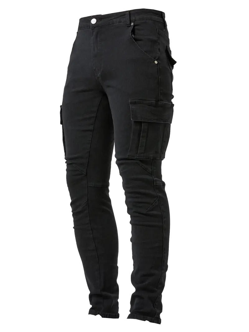Heren cargo broek stretch denim – Tijdloze jeanslook met functioneel comfort voor elke dag