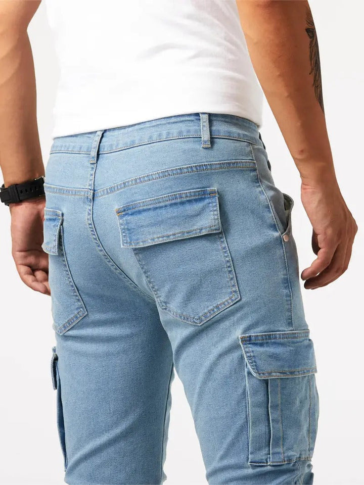 Heren cargo broek stretch denim – Tijdloze jeanslook met functioneel comfort voor elke dag