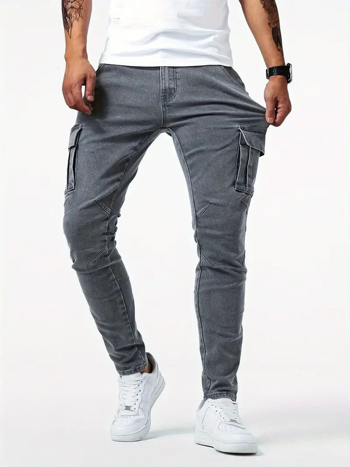 Heren cargo broek stretch denim – Tijdloze jeanslook met functioneel comfort voor elke dag