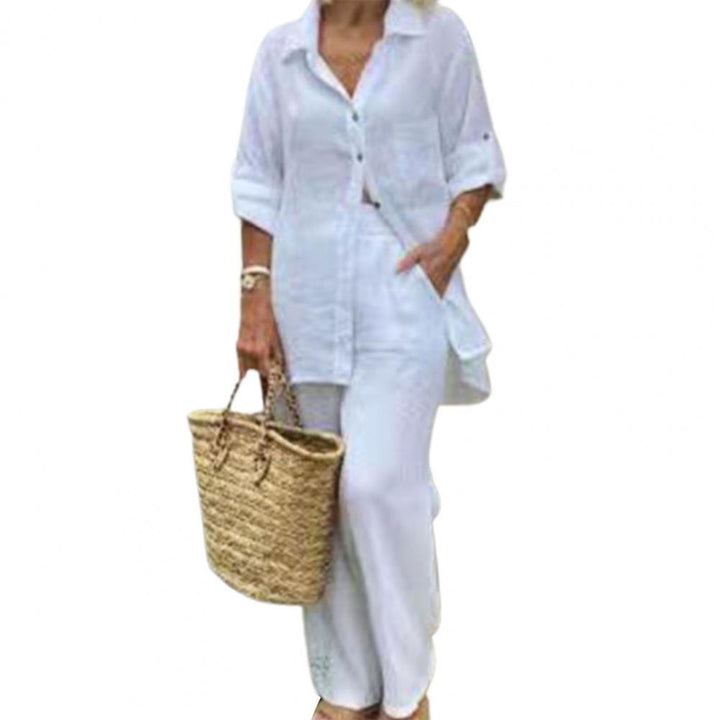 Lotte - Dames Blouse en Broek Set - Losvallend voor een Casual Stijl